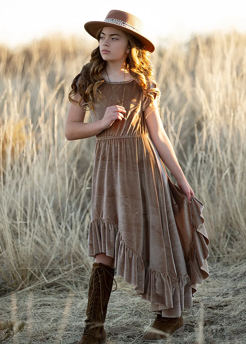 Aleena Dress in Taupe