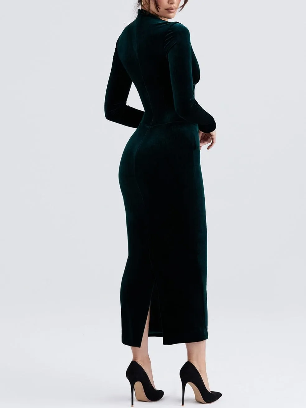 Arabella Forest Velvet Corset Dress