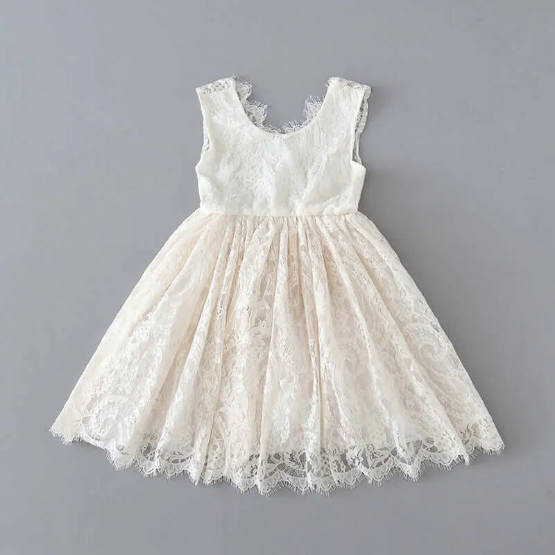 Baby Florence Flower Girl Dress - Vintage Ivory