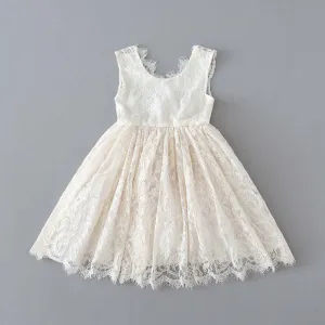 Baby Florence Flower Girl Dress - Vintage Ivory