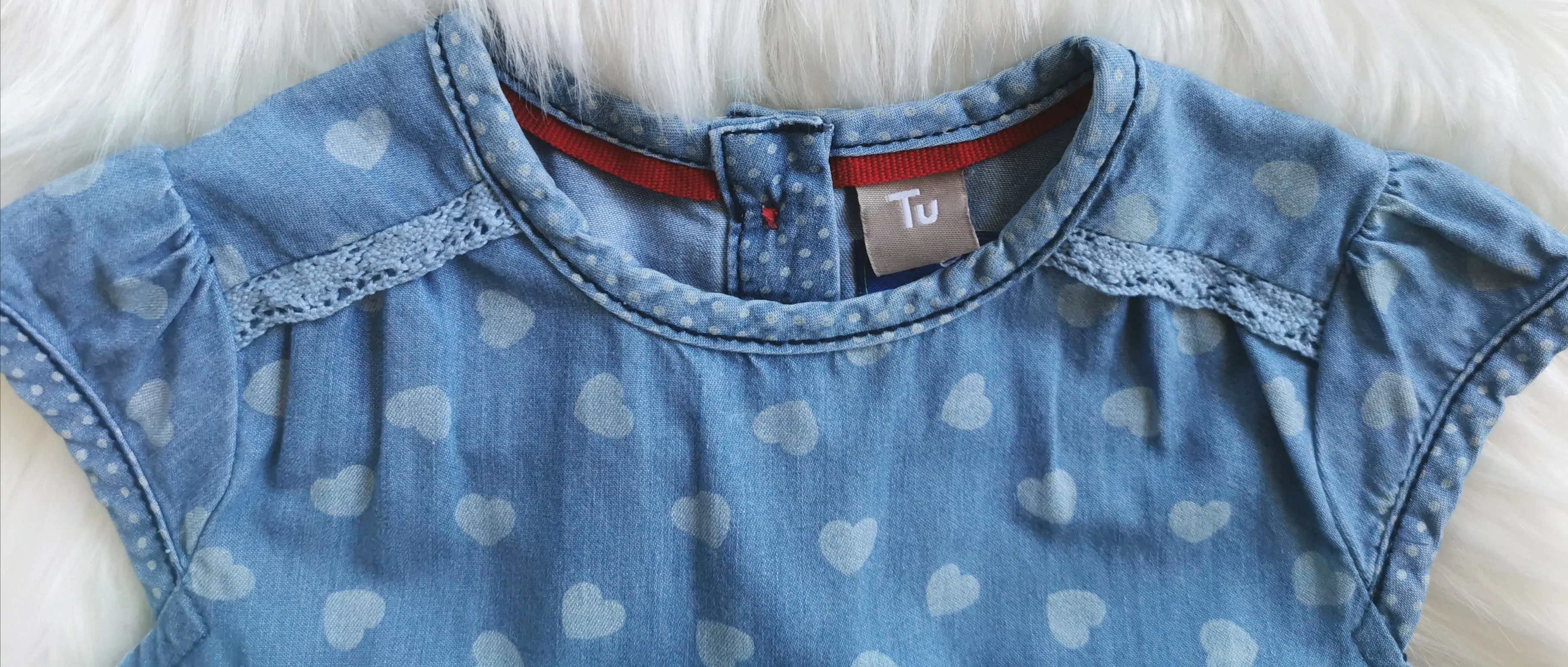 BABY GIRL SIZE 9/12 MONTHS - TU LITTLE SEEDS, Embroidered Empire Dress EUC B38