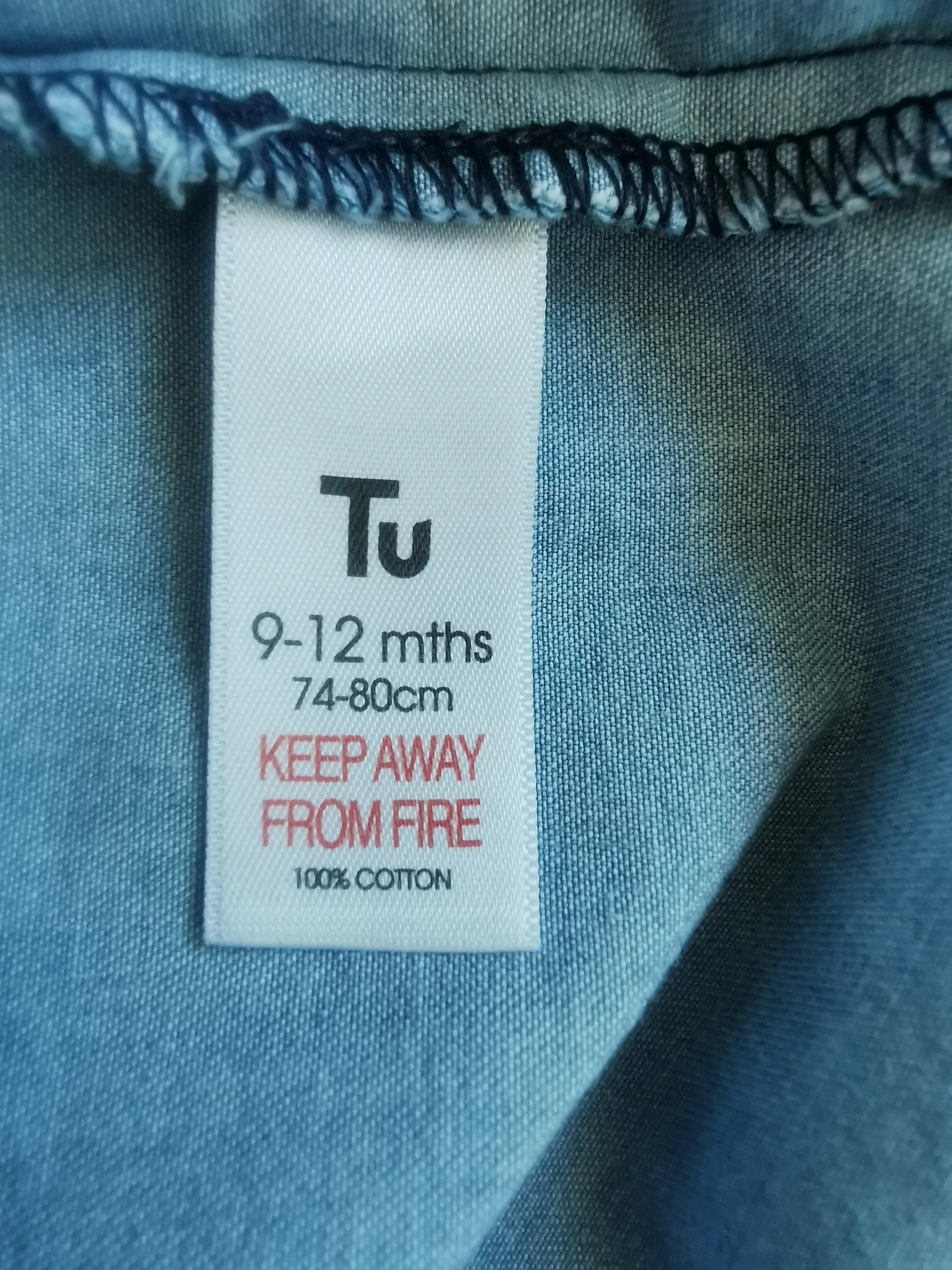 BABY GIRL SIZE 9/12 MONTHS - TU LITTLE SEEDS, Embroidered Empire Dress EUC B38