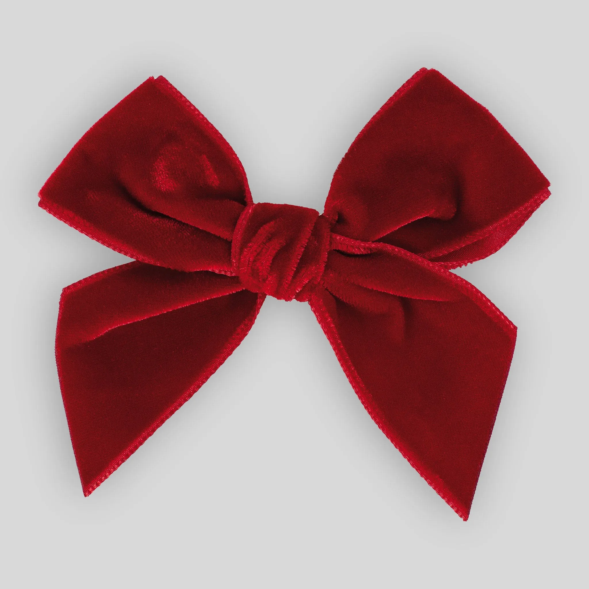 Baby Girls Red Velvet Hair Bow - Calamaro 77028