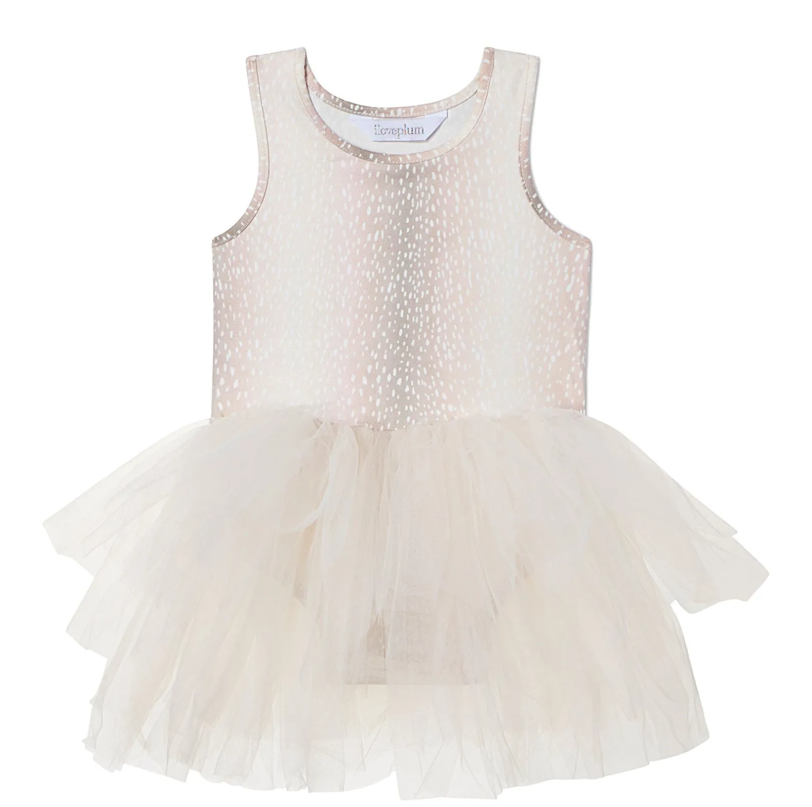 B.A.E. SUEDE TUTU DRESS - FAWN PRINT