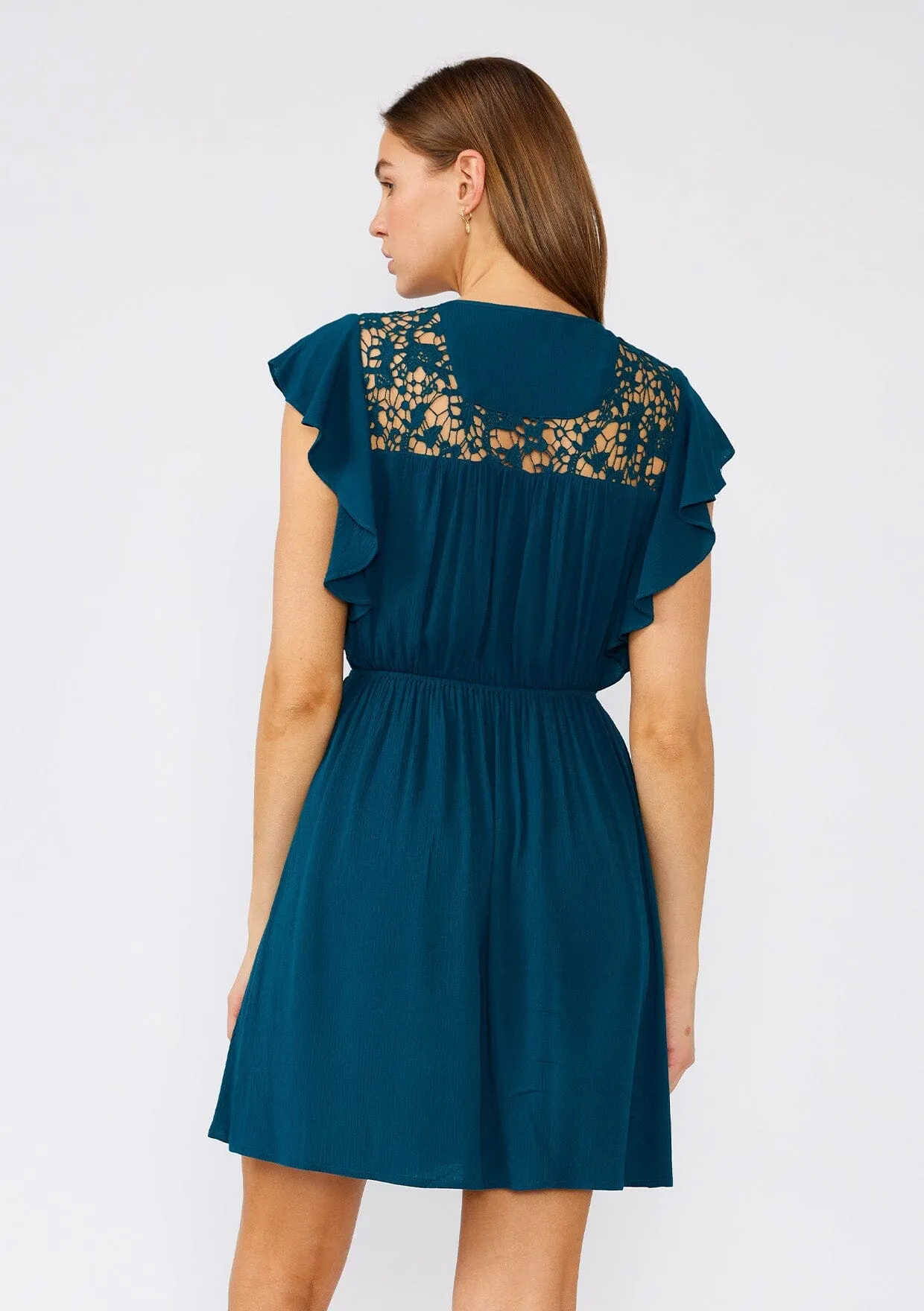 Bayside Crochet Mini Dress