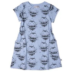 Bee Love Dress- Blue Marle