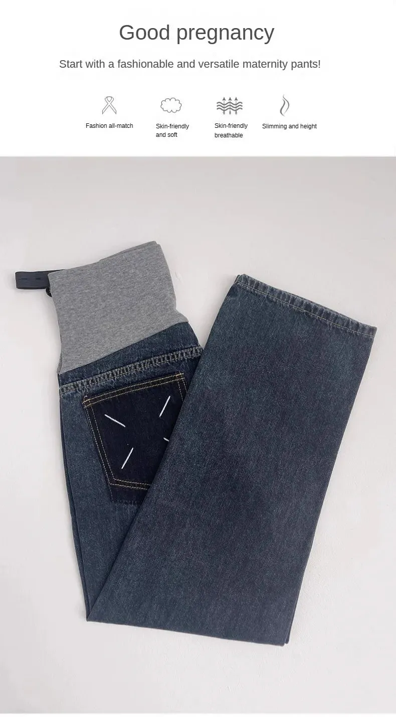 Belly Bliss Plus Size Maternity Wide Leg Jeans