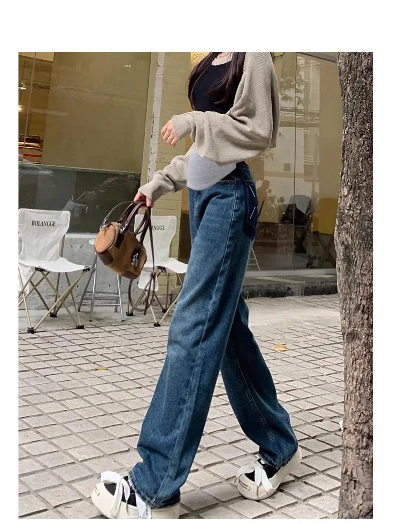 Belly Bliss Plus Size Maternity Wide Leg Jeans