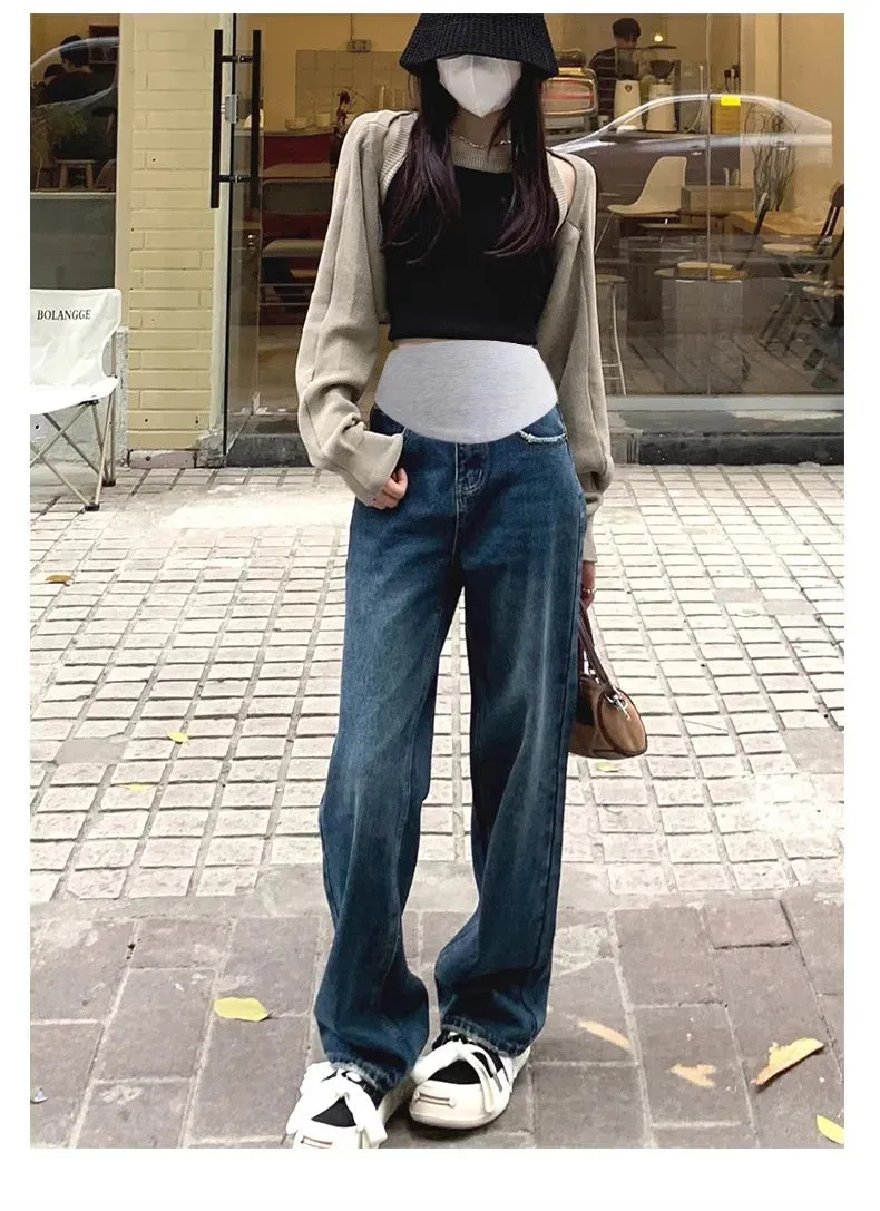 Belly Bliss Plus Size Maternity Wide Leg Jeans
