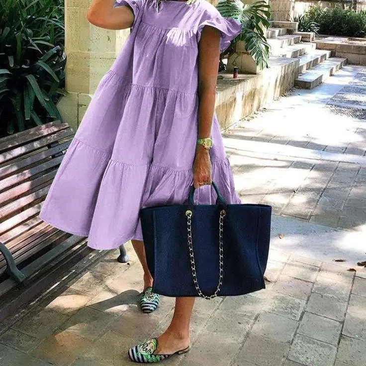 BerryBetty - Summer Dress Women Summer Sundress Holiay Vintage Ruffled Party Dresses Casual Vestidos Femme Robe Plus Size Robe