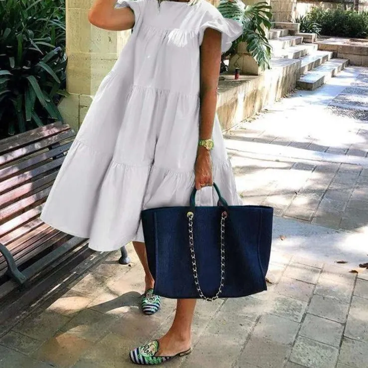 BerryBetty - Summer Dress Women Summer Sundress Holiay Vintage Ruffled Party Dresses Casual Vestidos Femme Robe Plus Size Robe