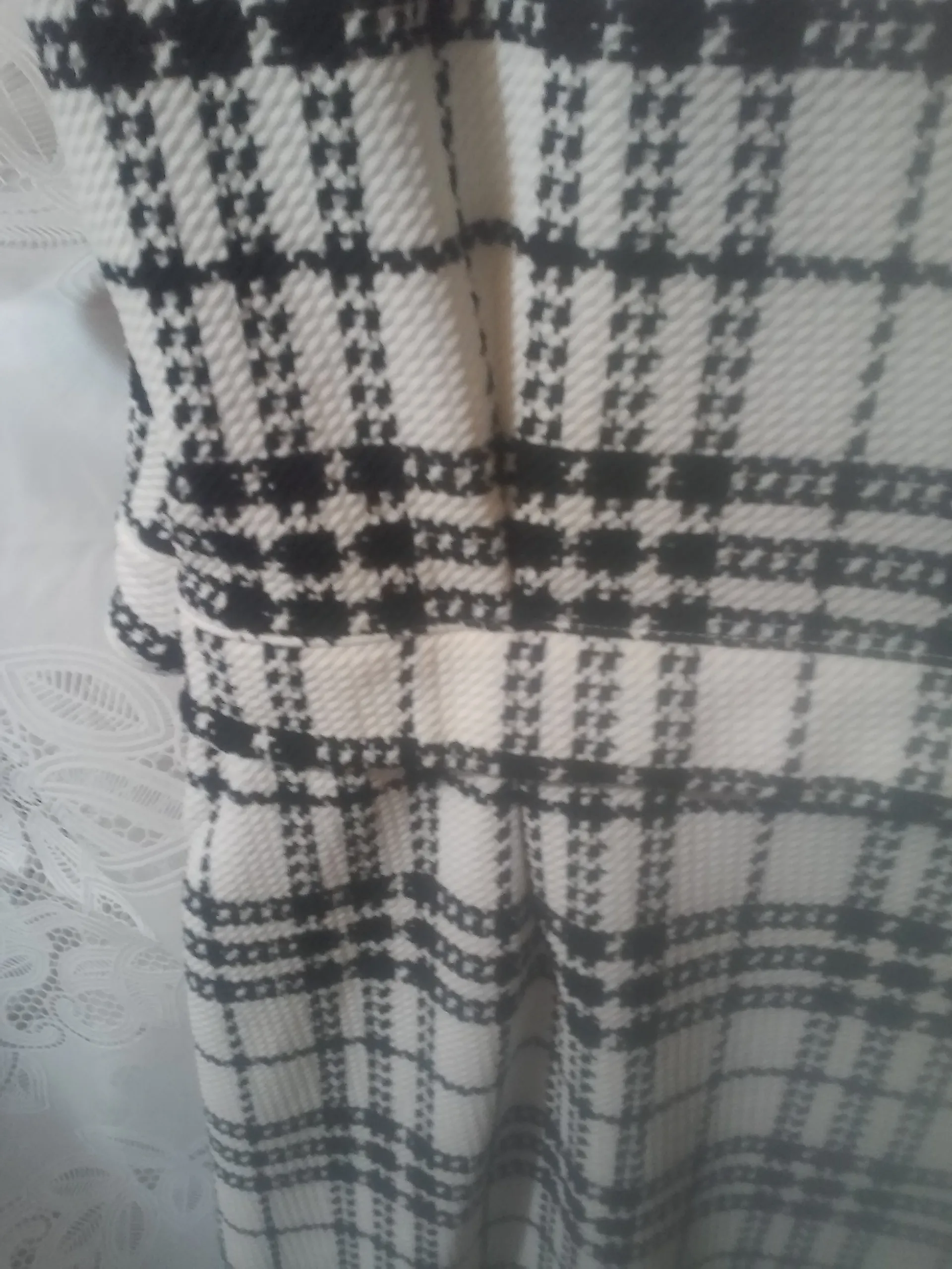 Black and White Top Maternity Skirt Set