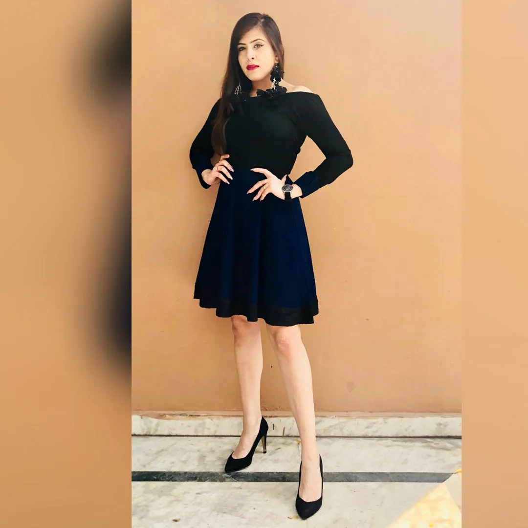 Black Haider Moss Dress