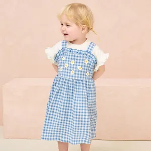 Blue Flower Waffle Dress 2405MM33