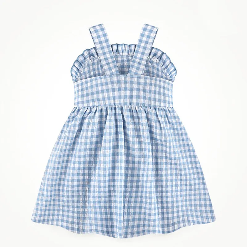 Blue Flower Waffle Dress 2405MM33