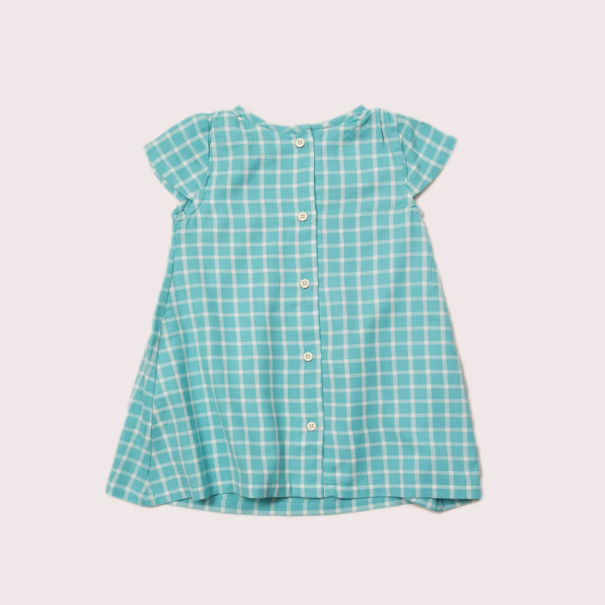 Blue Sky Check Smocked Floaty Dress