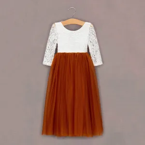 Bohemian Classic Long Sleeve Dress - Burnt Orange