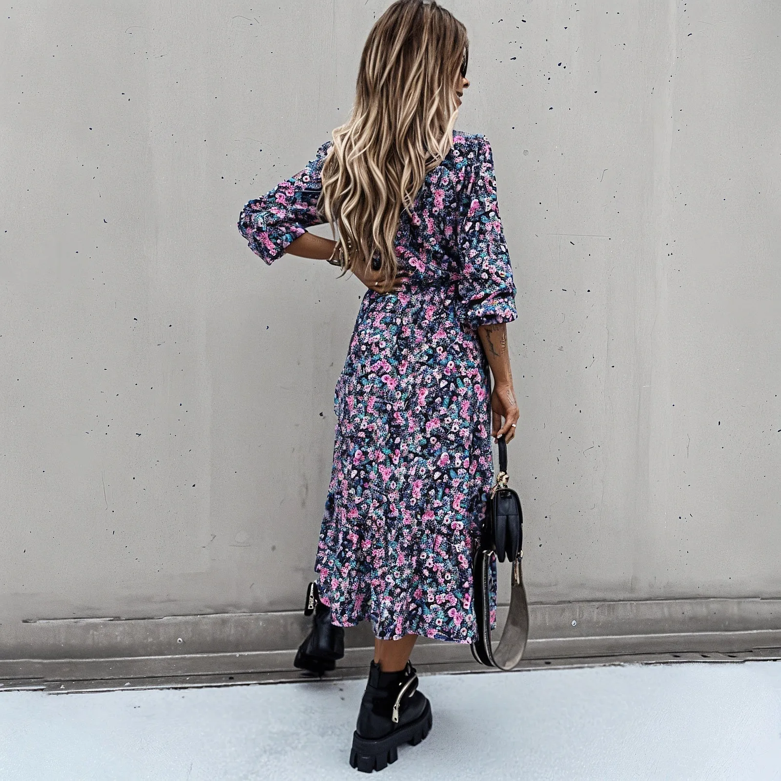 Bohemian Floral Midi Dress