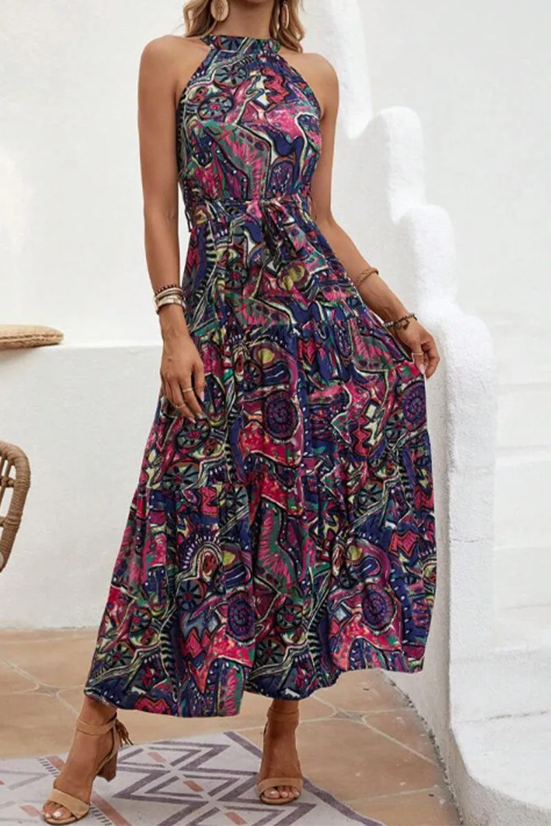 Bohemian Floral Patchwork Printed Dresses