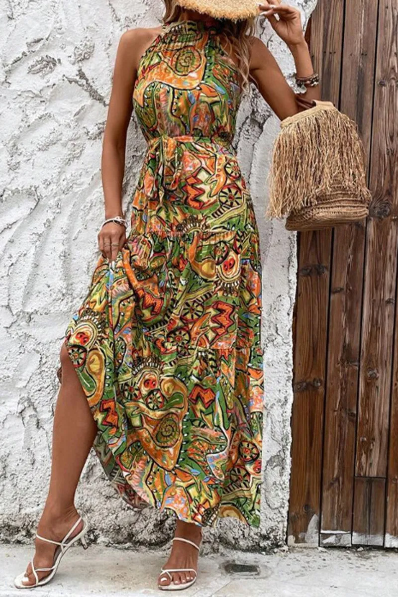 Bohemian Floral Patchwork Printed Dresses