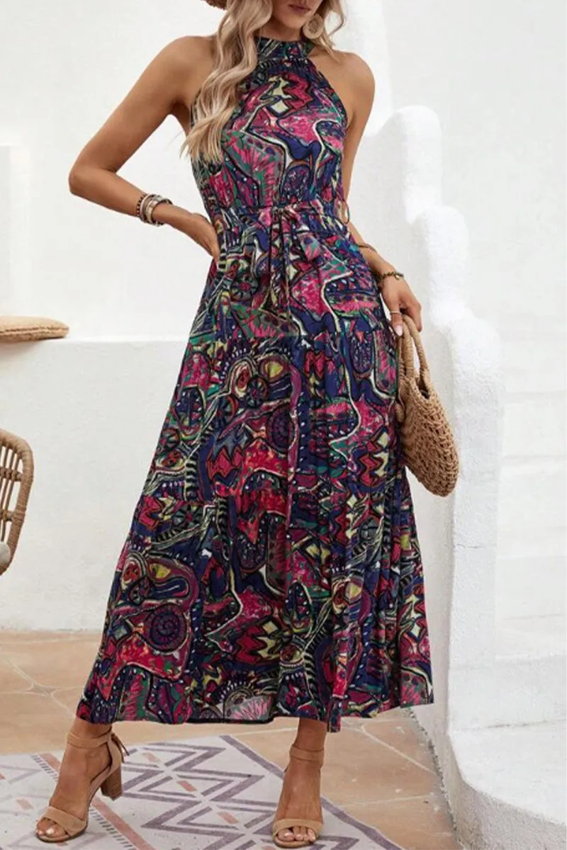 Bohemian Floral Patchwork Printed Dresses