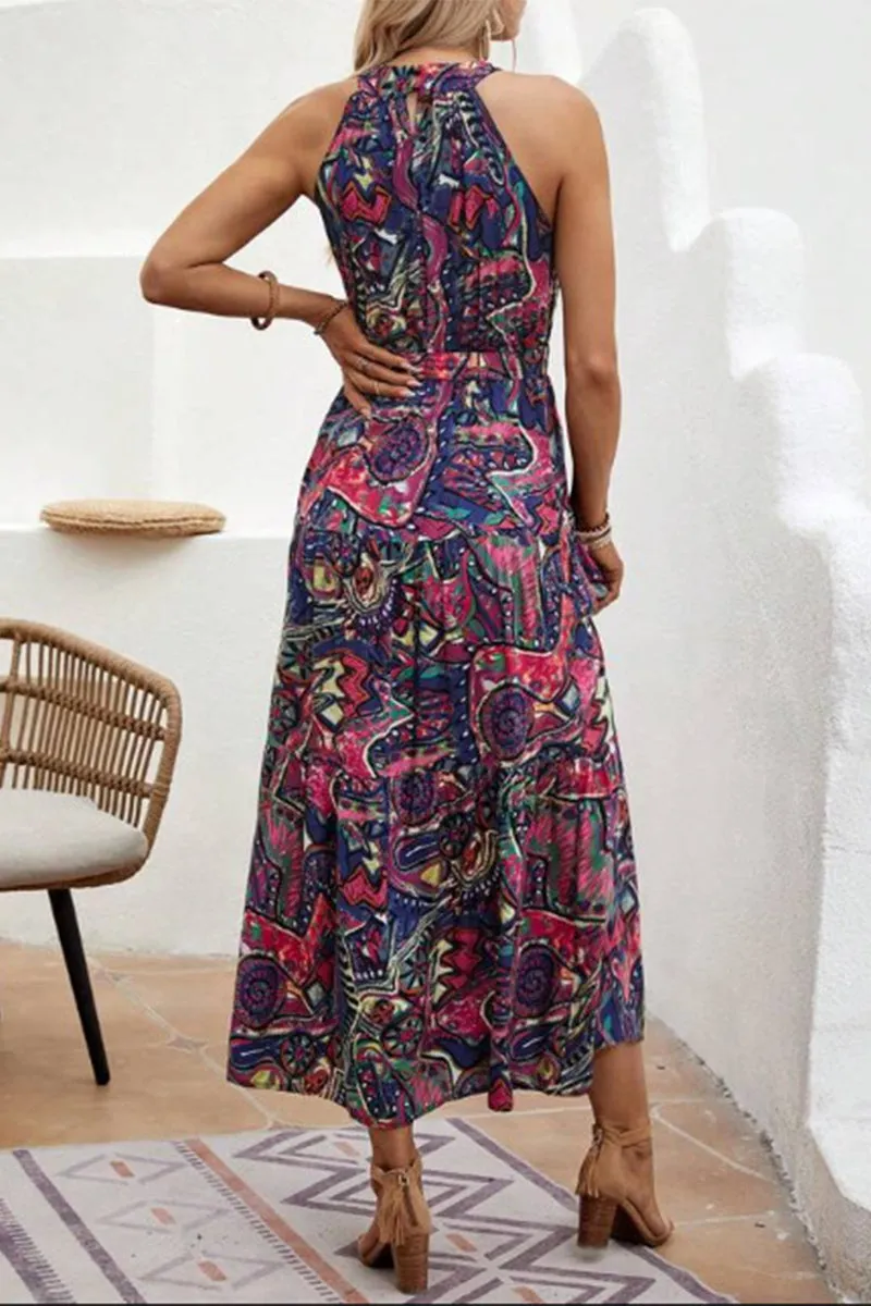 Bohemian Floral Patchwork Printed Dresses