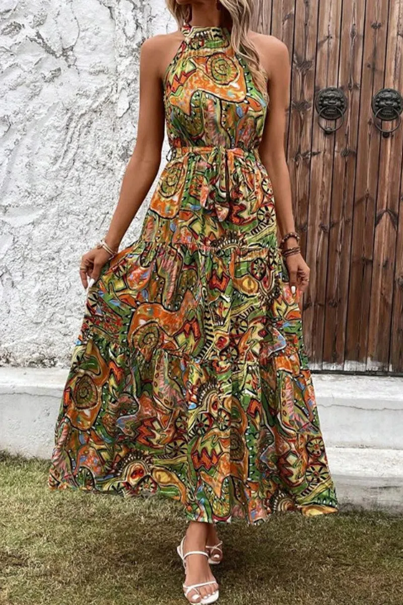 Bohemian Floral Patchwork Printed Dresses