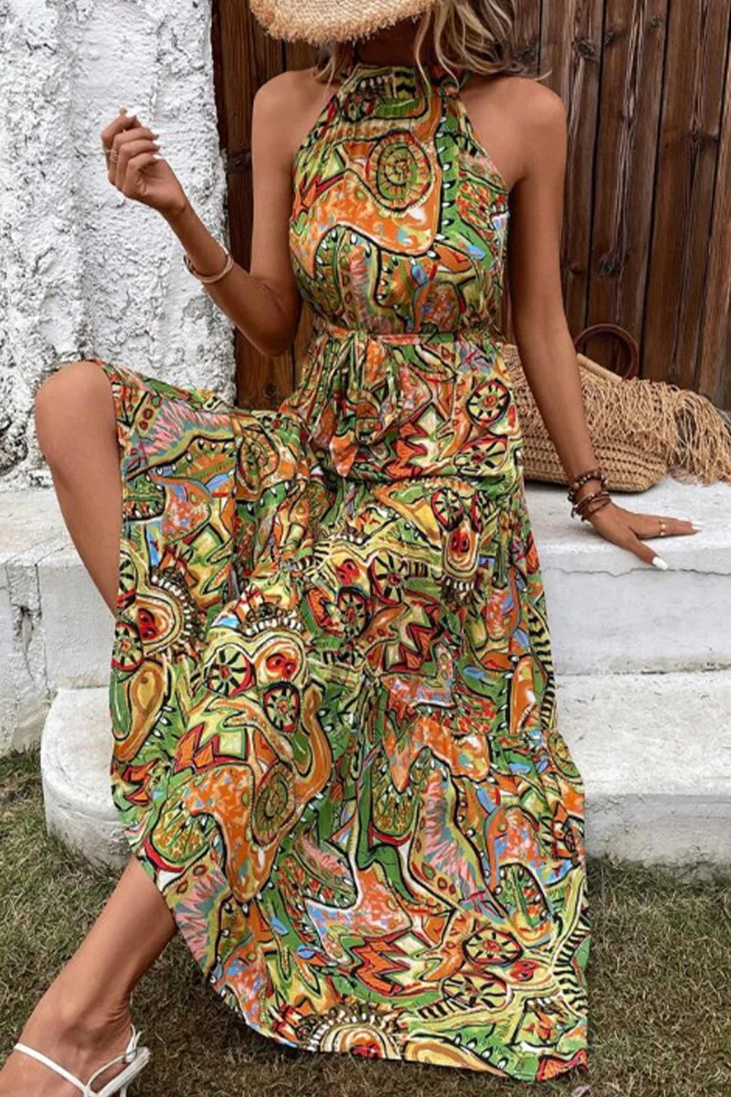 Bohemian Floral Patchwork Printed Dresses