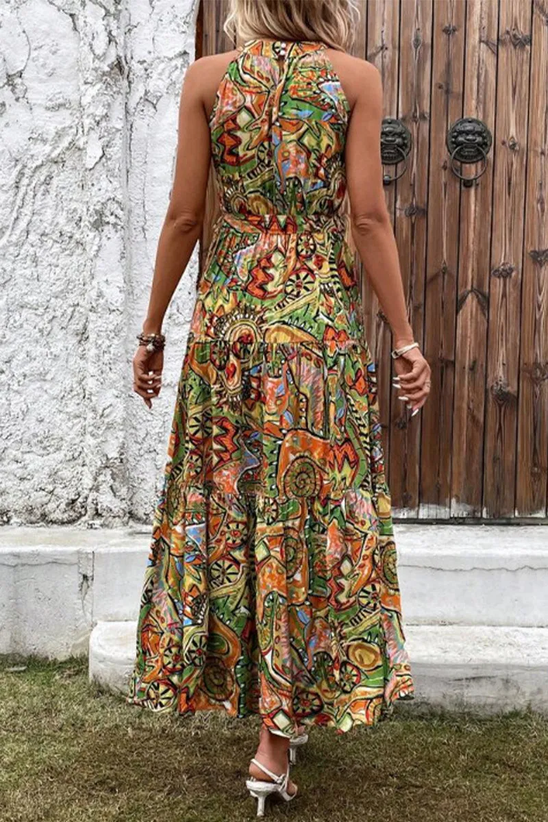 Bohemian Floral Patchwork Printed Dresses
