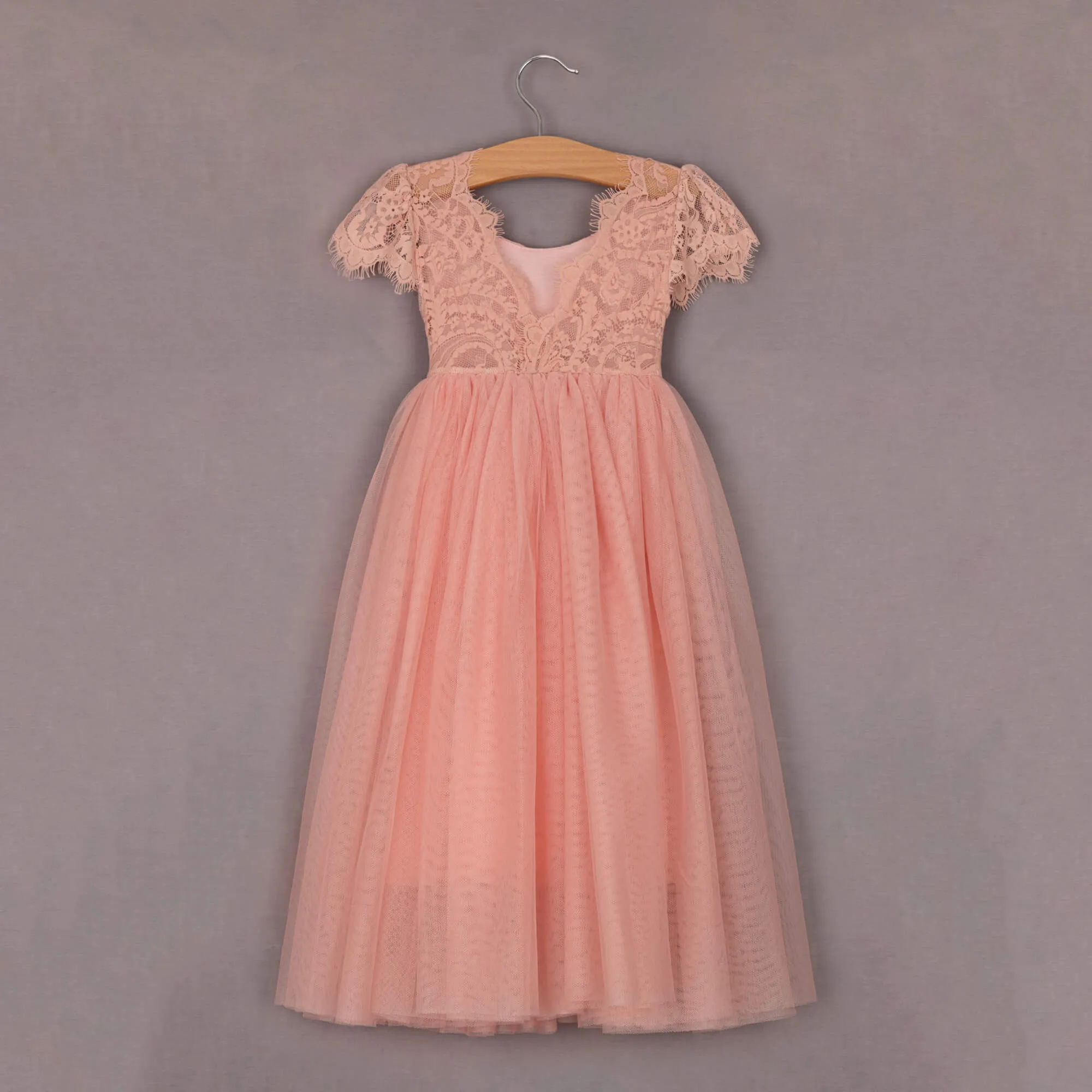 Bohemian Flutter Dress - Salmon