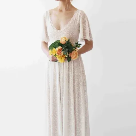 Bohemian nude dress #1232