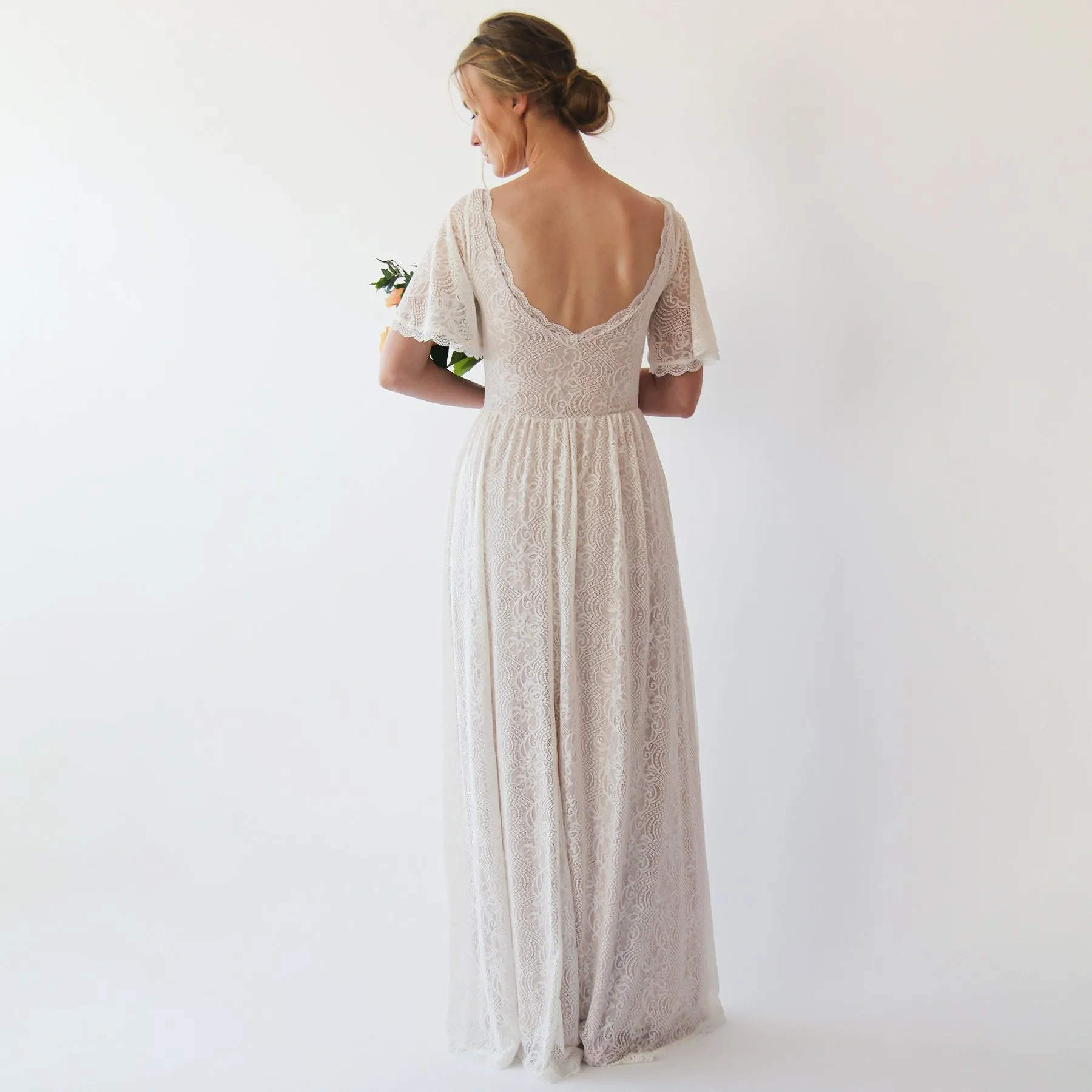 Bohemian nude dress #1232
