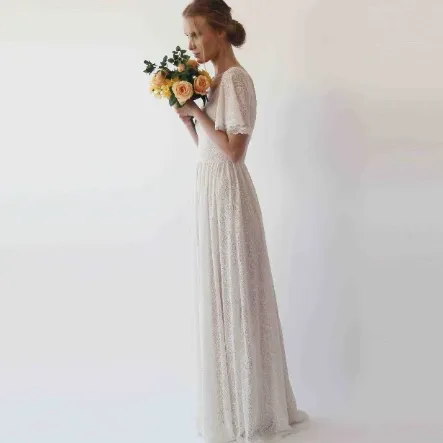 Bohemian nude dress #1232