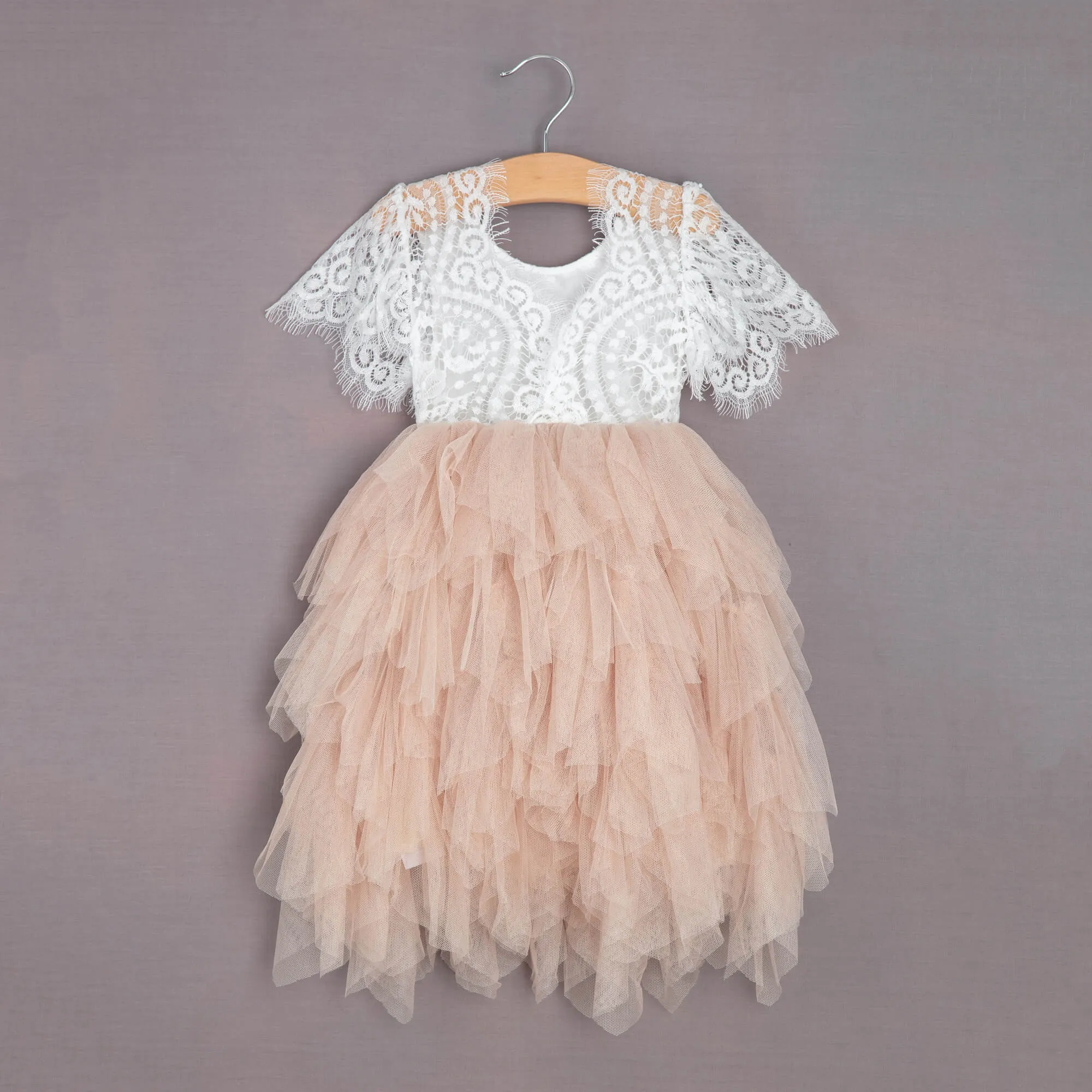 Bohemian Princess Dress - Apricot Champagne