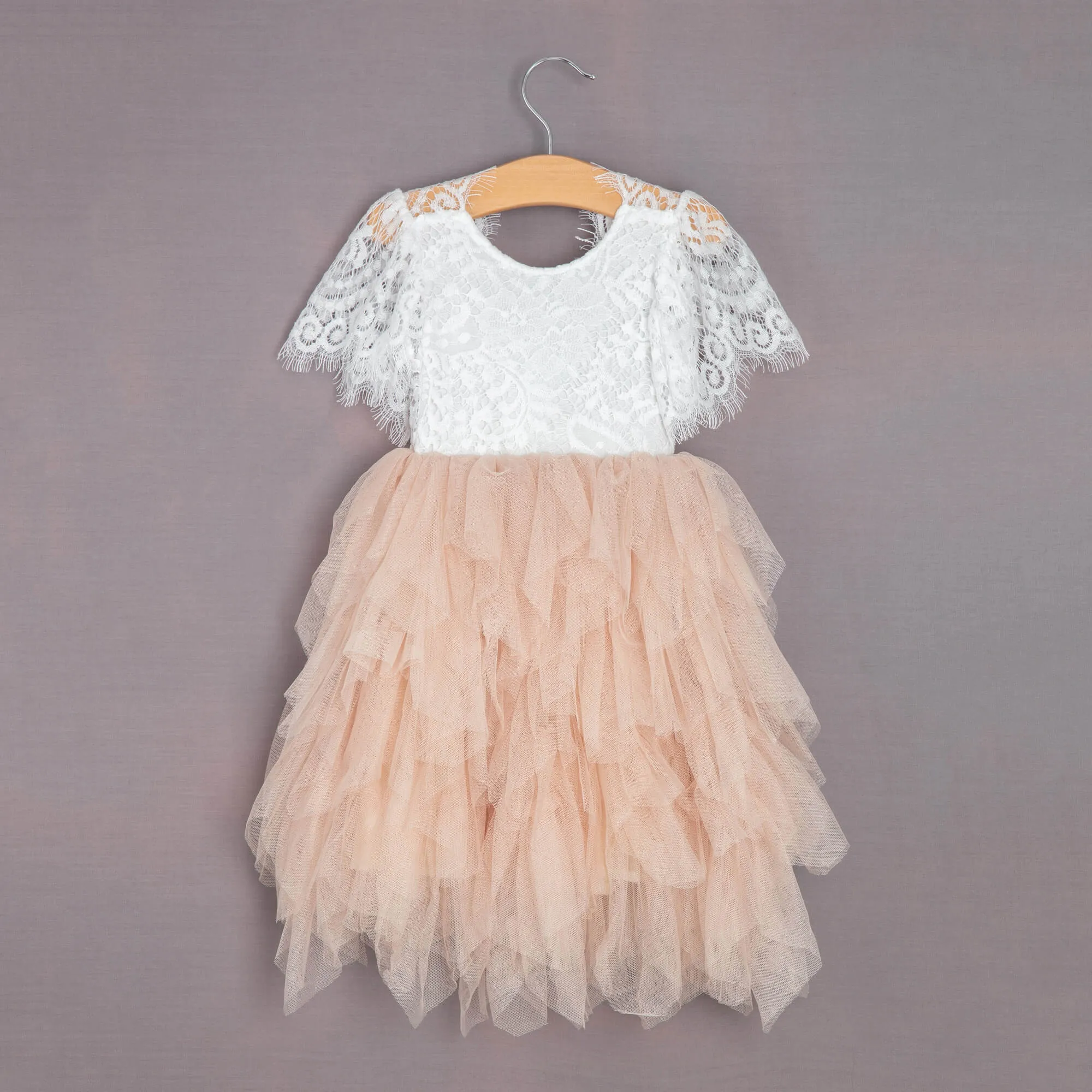 Bohemian Princess Dress - Apricot Champagne