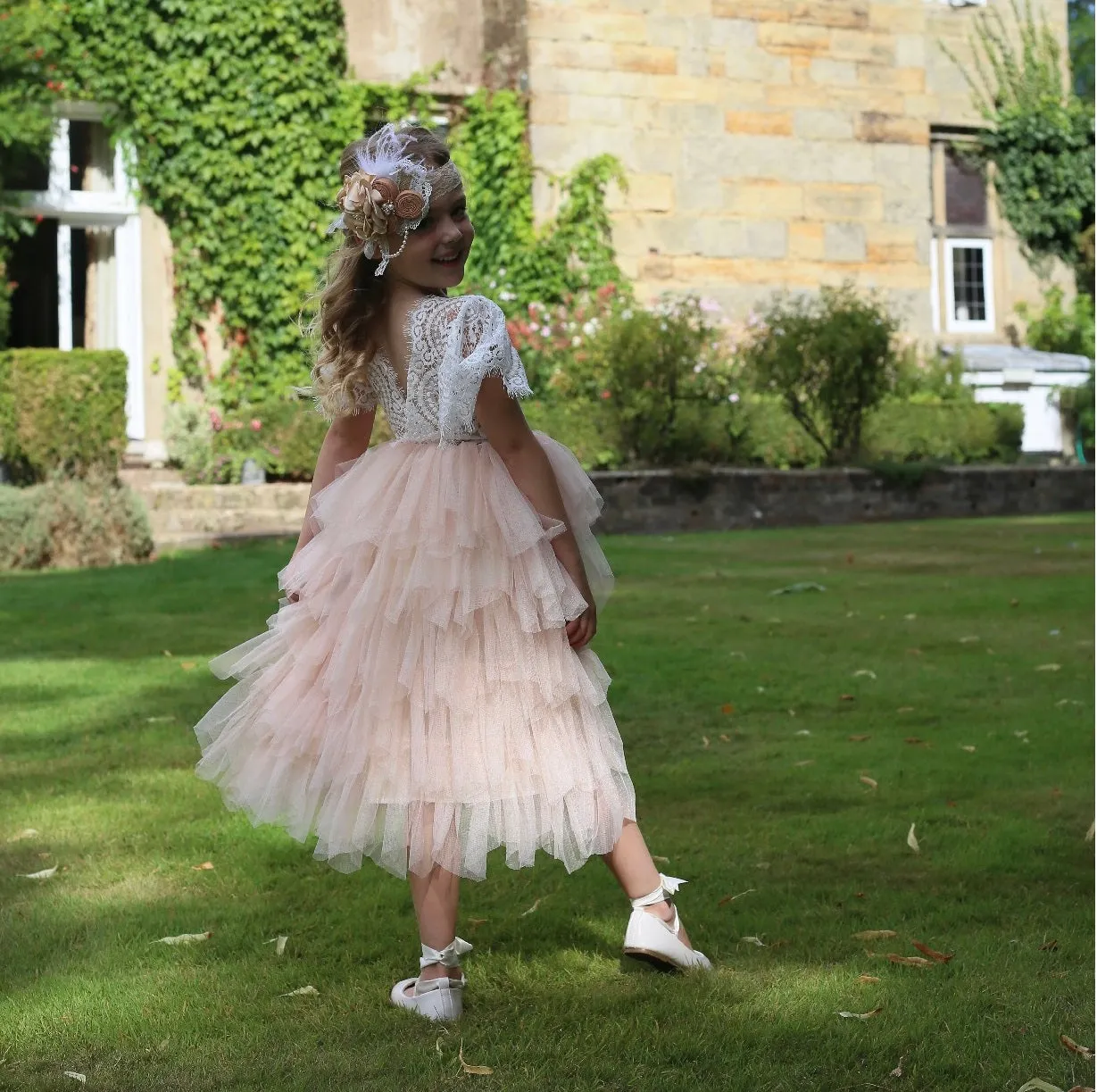Bohemian Princess Dress - Apricot Champagne
