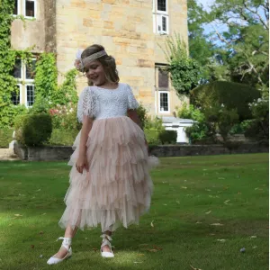 Bohemian Princess Dress - Apricot Champagne