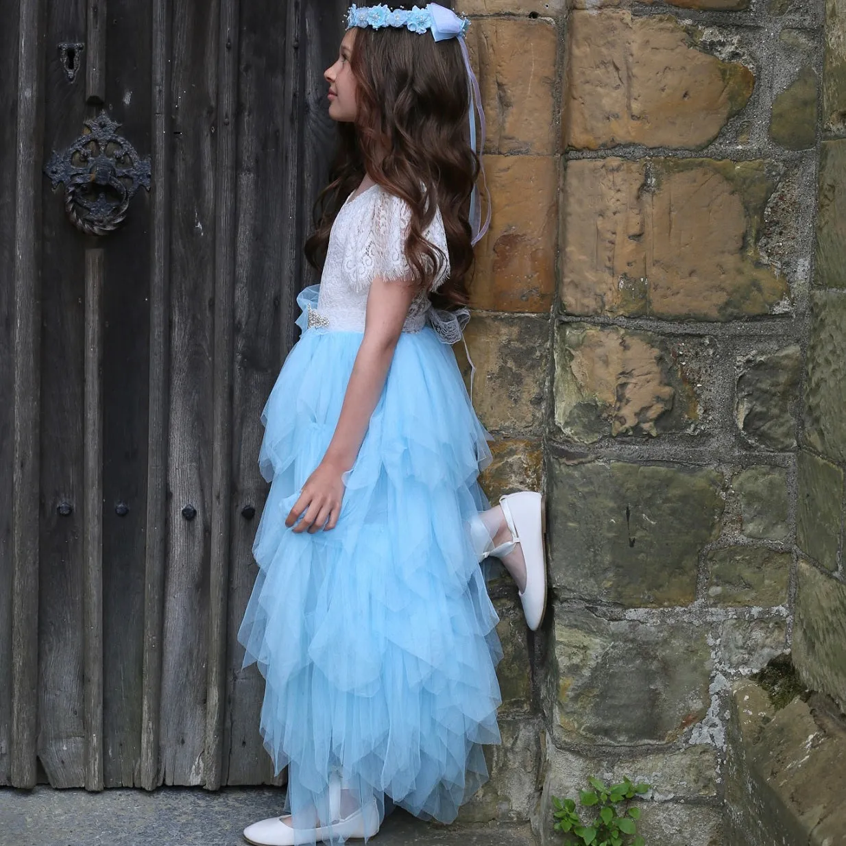 Bohemian Princess Dress - Sky Blue
