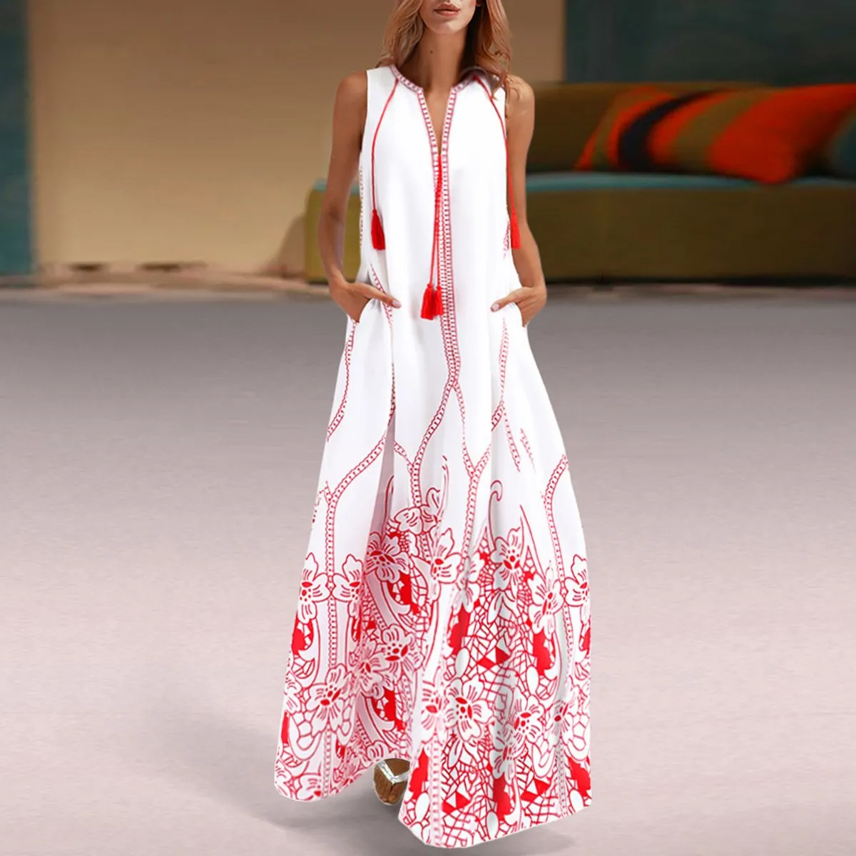Bohemian Sleeveless Loose Bech Dresses