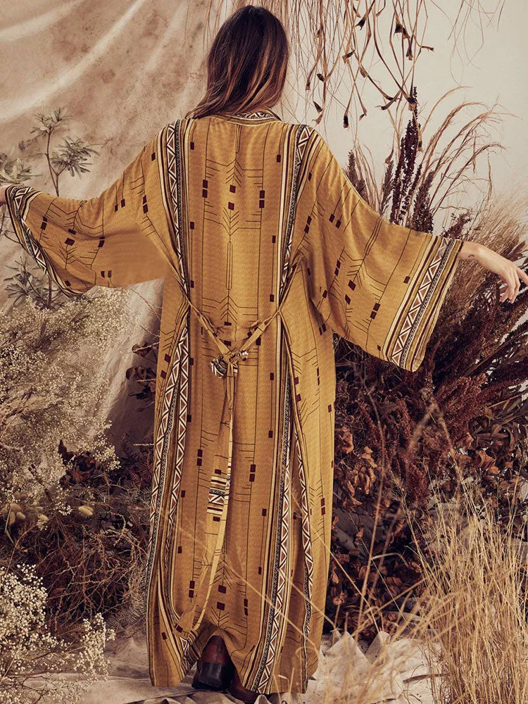 Bohemian Style Belted Kimono