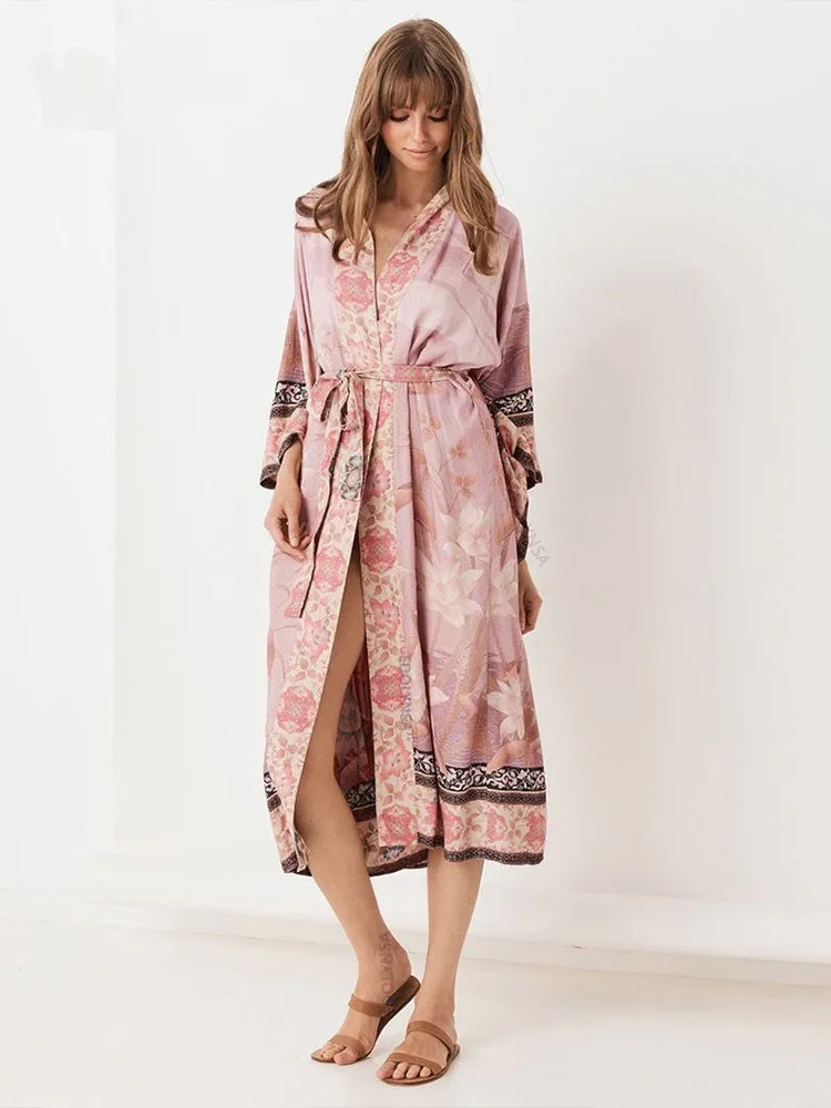 Bohemian Style Belted Kimono