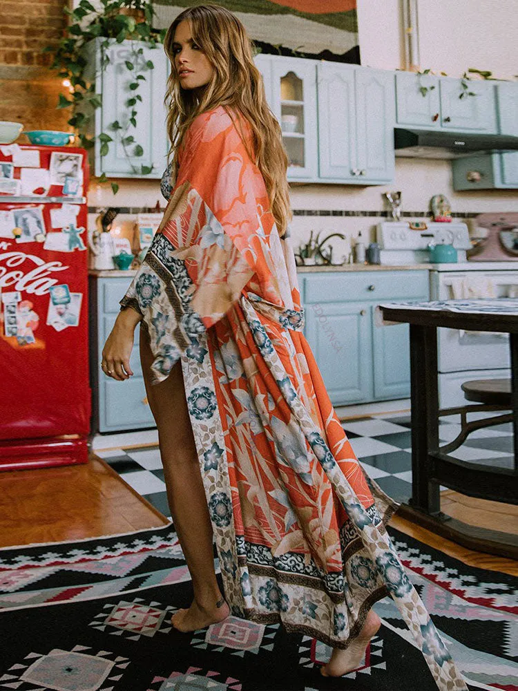 Bohemian Style Belted Kimono