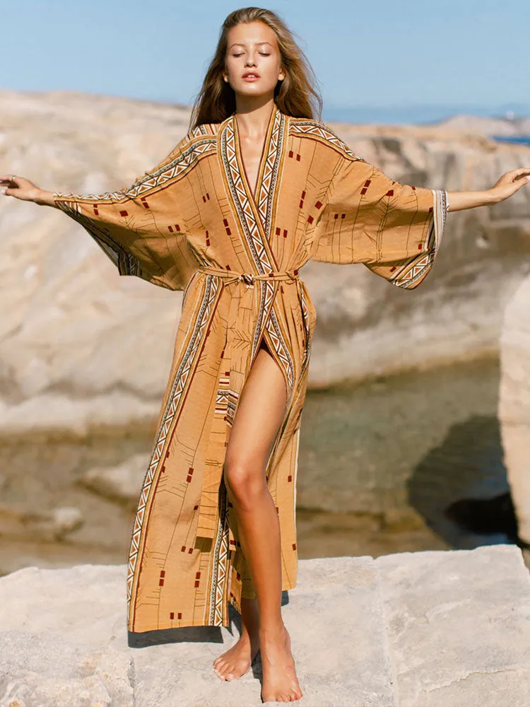 Bohemian Style Belted Kimono