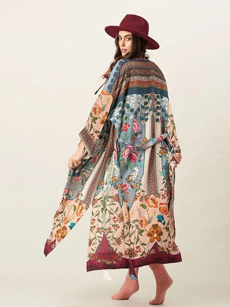 Bohemian Style Belted Kimono