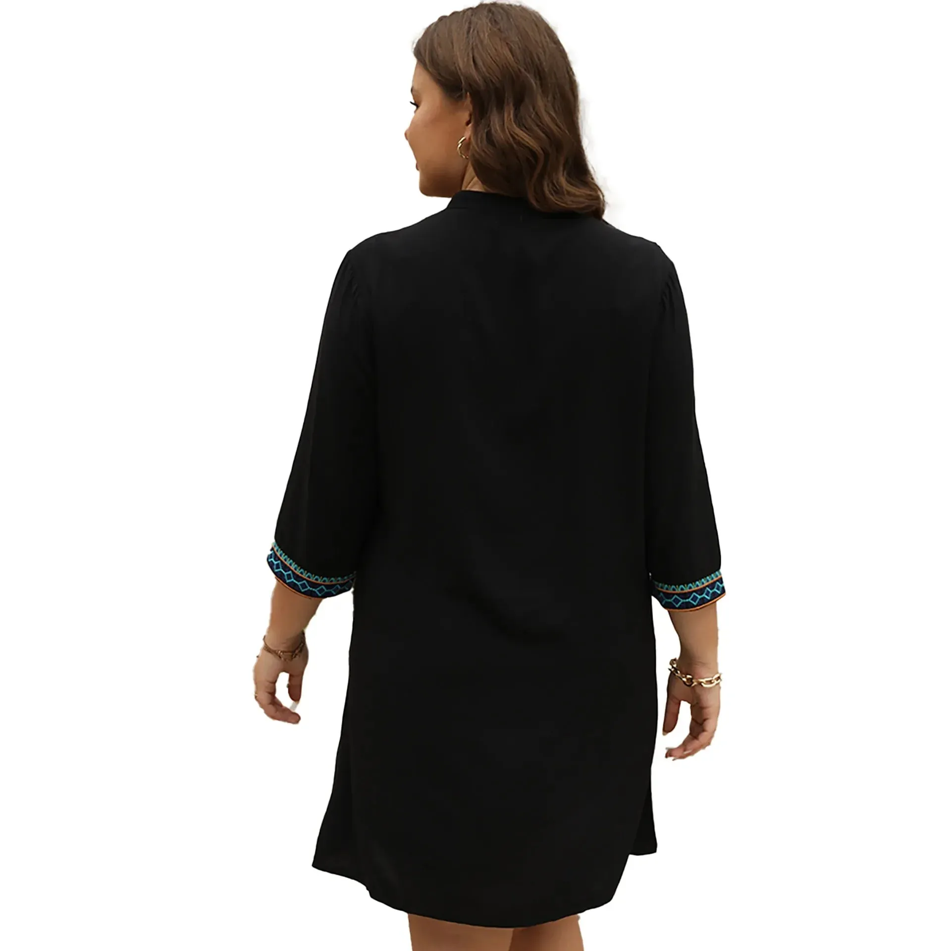 Boho Embroidered Casual Dress for Women