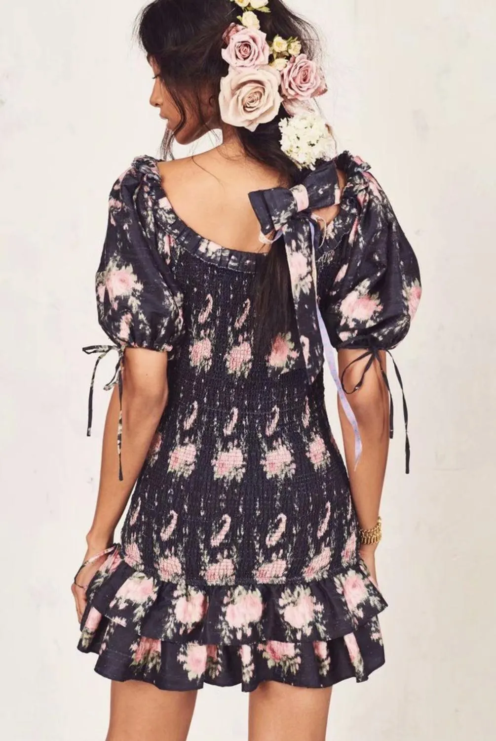 Boho Ruffle Mini Dress