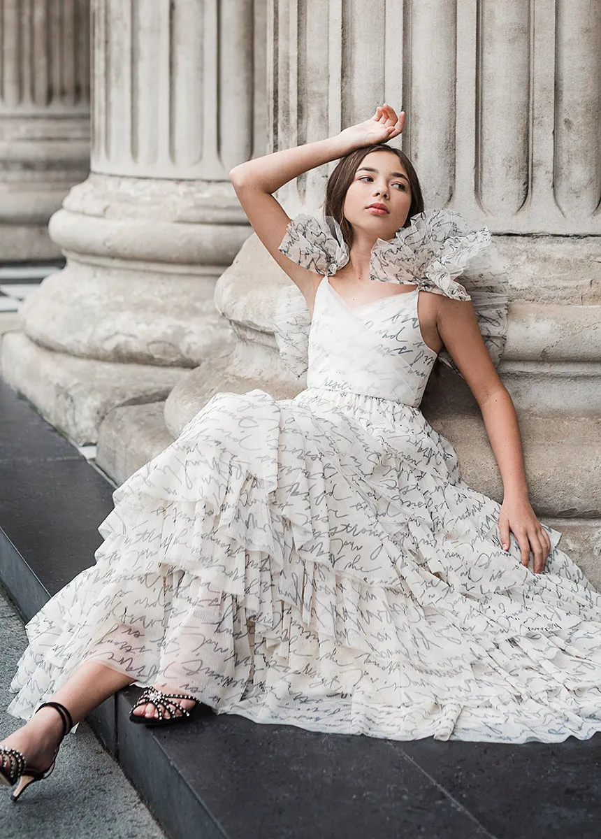 Briony Impact Dress in Script