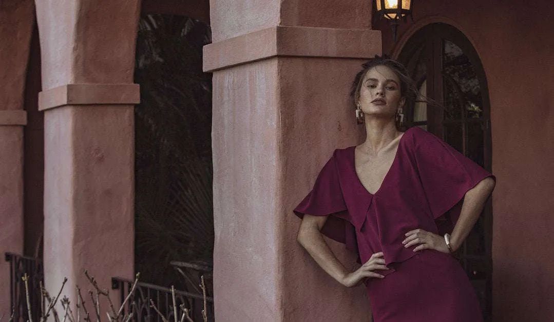 BUY IT PASDUCHAS Canopy Midi Dress (Ruby)