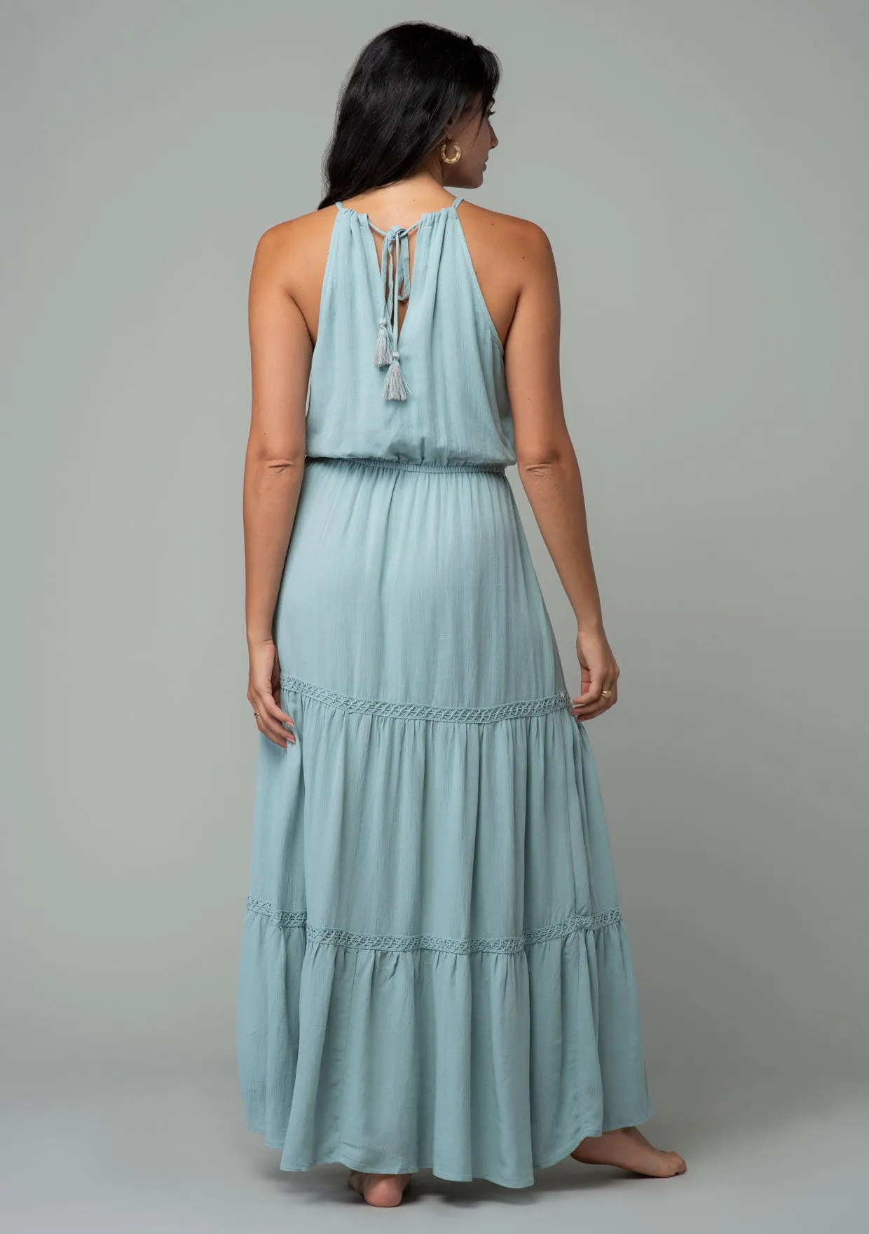 By My Side Embroidered Halter Dress