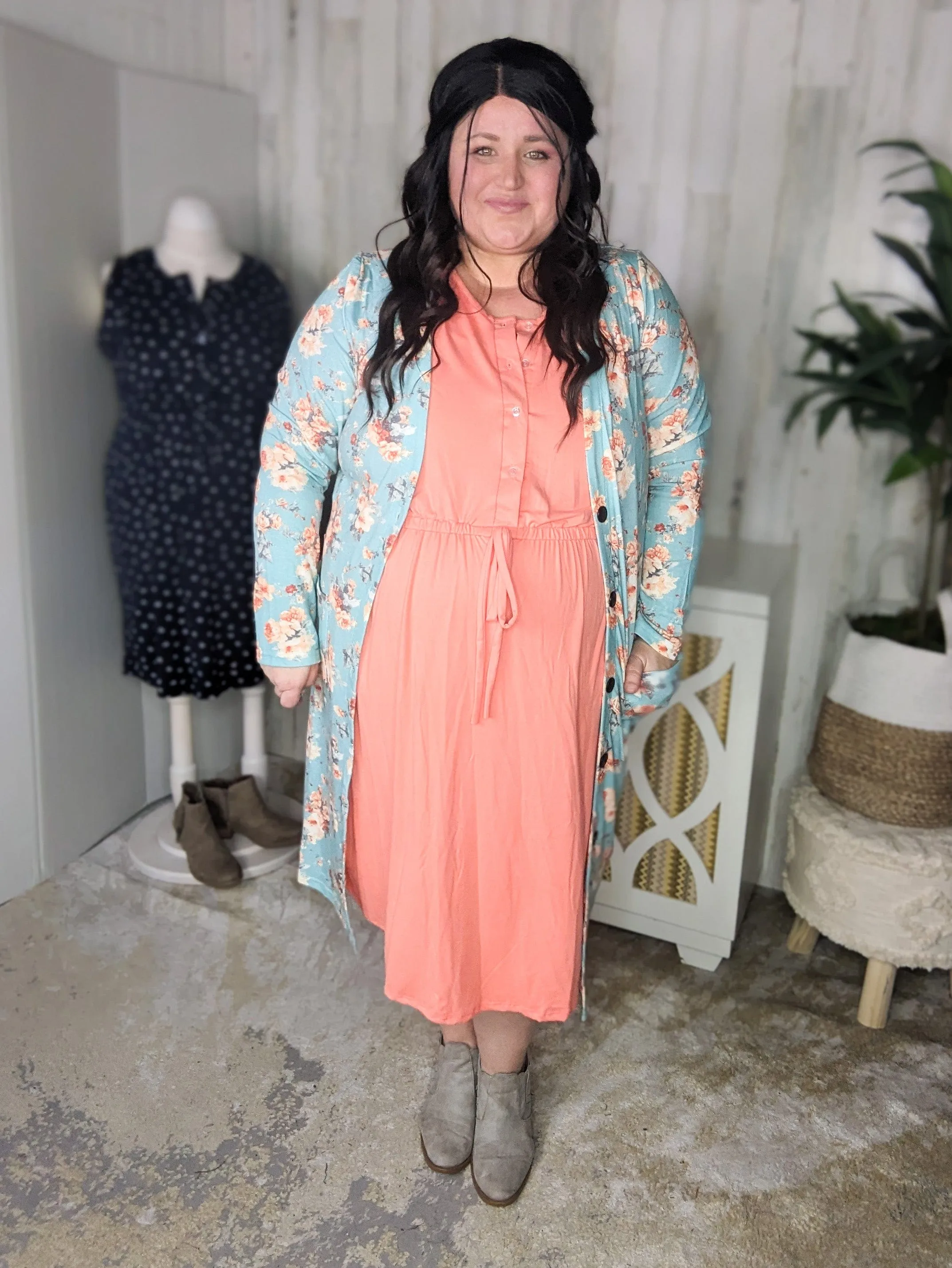 Call It a Tie Button Front Comfy Dress (5 colors)